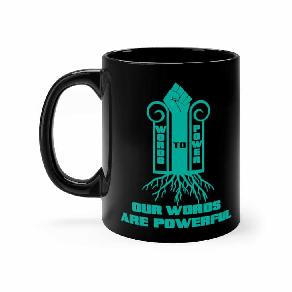 Powerful - Black mug 11oz - Image 2